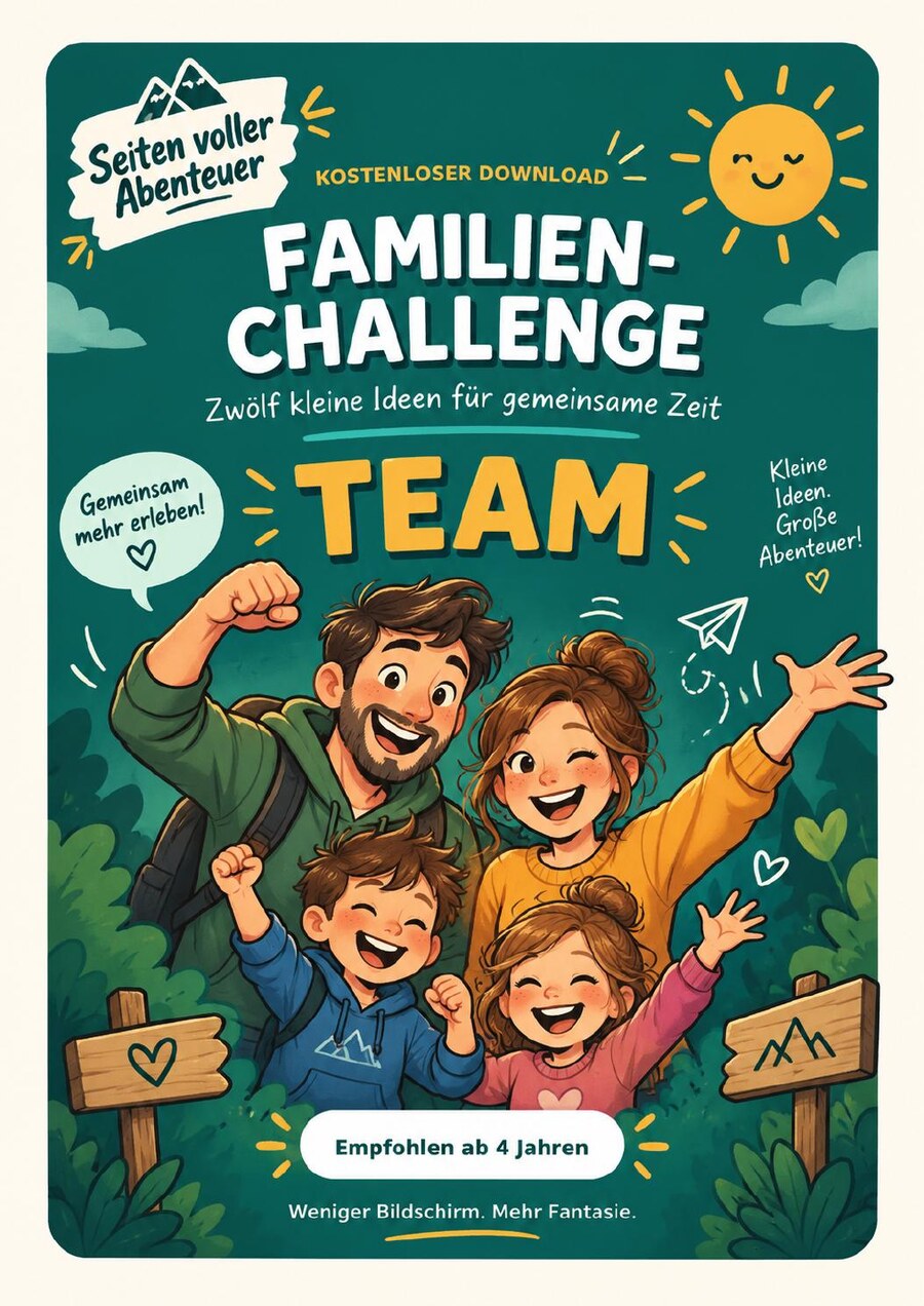 Cover der kostenlosen Familien-Challenge für gemeinsame Familienzeit