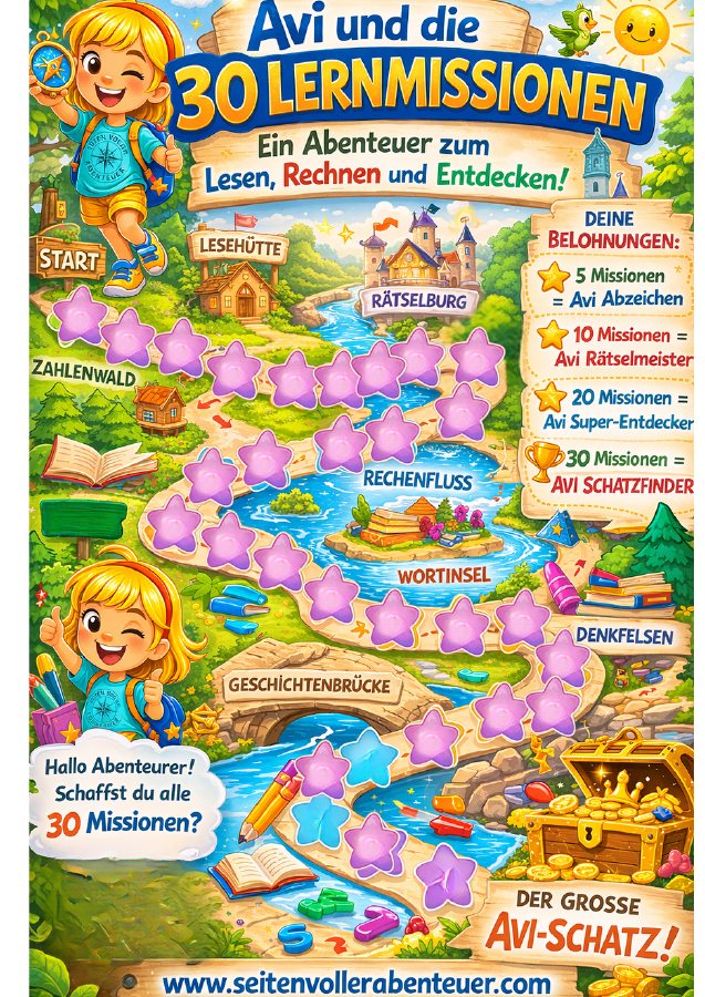 Vorschau der ersten Seite: Avi und die 30 Lernmissionen
