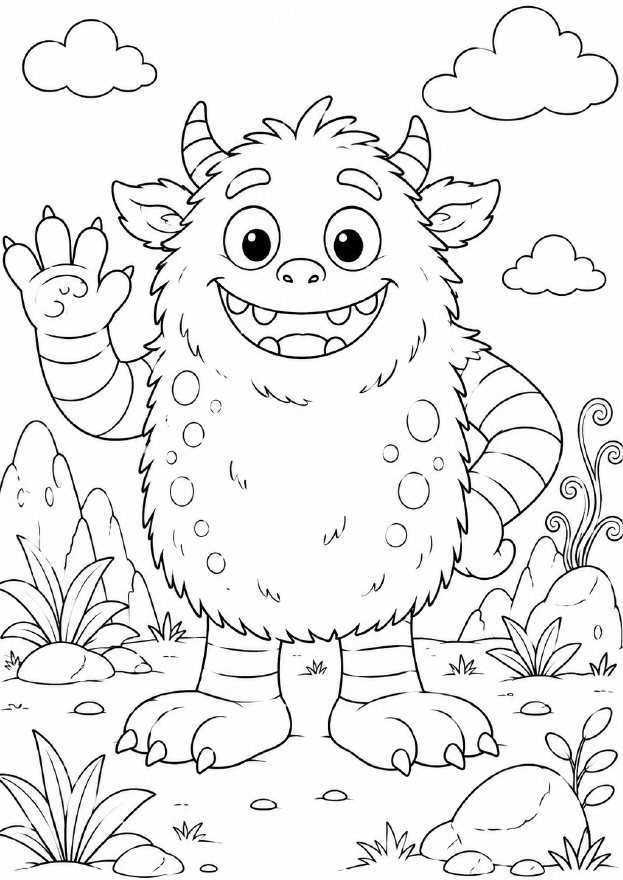 Vorschau der ersten Seite: Monster-Ausmalbilder