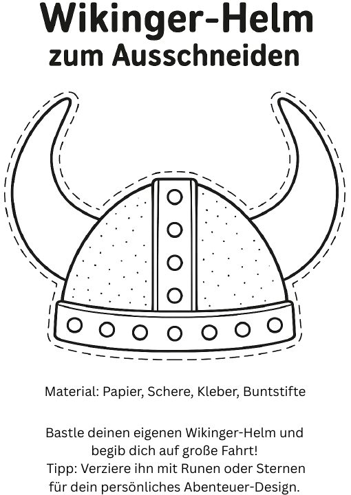 Vorschau der ersten Seite: Bastelvorlage Wikingerhelm