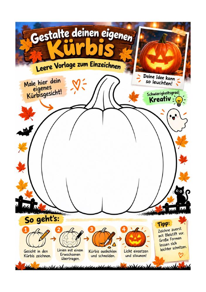 Originale PDF-Seite für eine eigene Kürbisidee