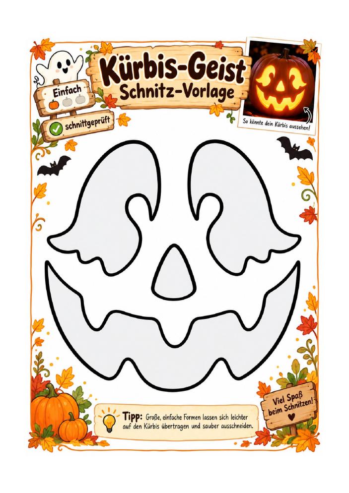 Schnitzvorlage Kürbis-Geist