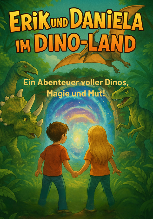 2 Kinder ein Portal und Dinos